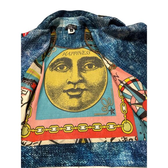 Petit Pois By Vivianna G Women's Applique Embellished Denim Jacket Blue Medium - Picture 10 of 17